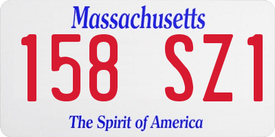 MA license plate 158SZ1
