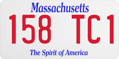 MA license plate 158TC1
