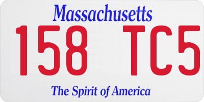 MA license plate 158TC5