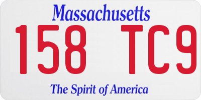 MA license plate 158TC9