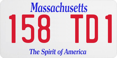 MA license plate 158TD1