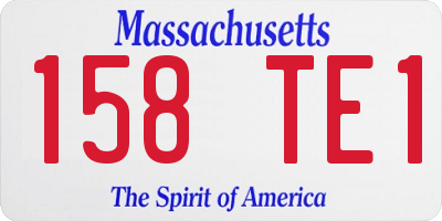 MA license plate 158TE1