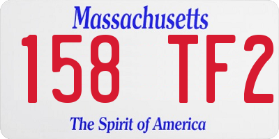 MA license plate 158TF2