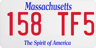 MA license plate 158TF5
