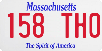 MA license plate 158TH0