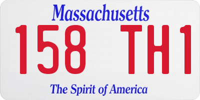 MA license plate 158TH1