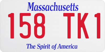 MA license plate 158TK1