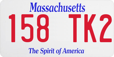 MA license plate 158TK2