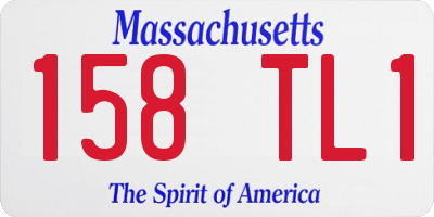 MA license plate 158TL1