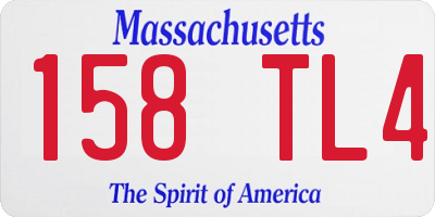 MA license plate 158TL4