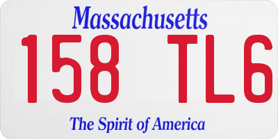 MA license plate 158TL6