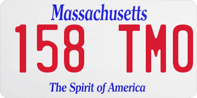 MA license plate 158TM0