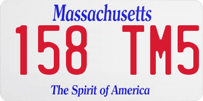 MA license plate 158TM5