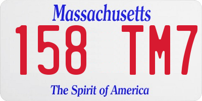MA license plate 158TM7