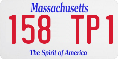 MA license plate 158TP1
