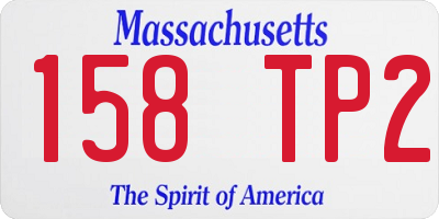 MA license plate 158TP2