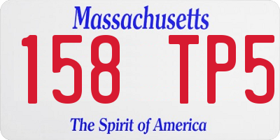 MA license plate 158TP5