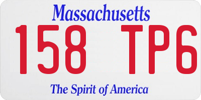 MA license plate 158TP6