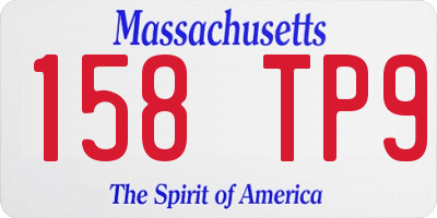MA license plate 158TP9