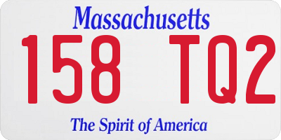 MA license plate 158TQ2