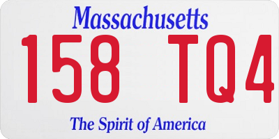 MA license plate 158TQ4