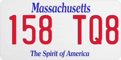 MA license plate 158TQ8