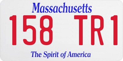 MA license plate 158TR1
