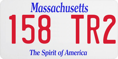 MA license plate 158TR2