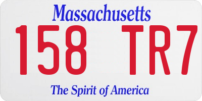 MA license plate 158TR7