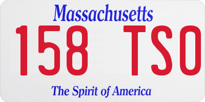 MA license plate 158TS0