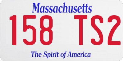 MA license plate 158TS2