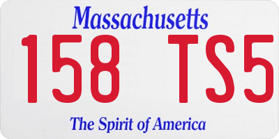 MA license plate 158TS5