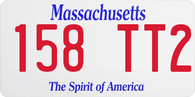 MA license plate 158TT2