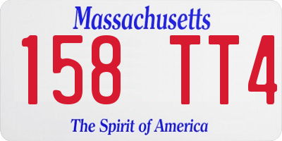 MA license plate 158TT4