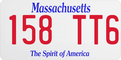 MA license plate 158TT6