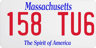 MA license plate 158TU6