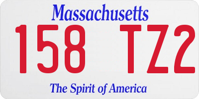 MA license plate 158TZ2