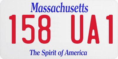 MA license plate 158UA1