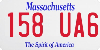 MA license plate 158UA6