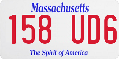 MA license plate 158UD6