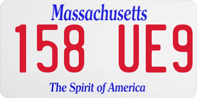 MA license plate 158UE9