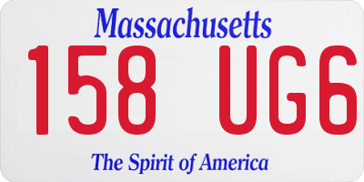 MA license plate 158UG6