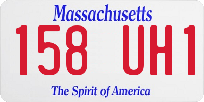 MA license plate 158UH1