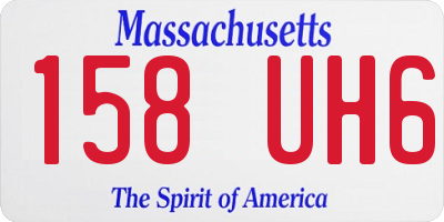 MA license plate 158UH6