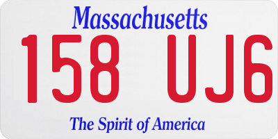 MA license plate 158UJ6