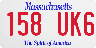 MA license plate 158UK6
