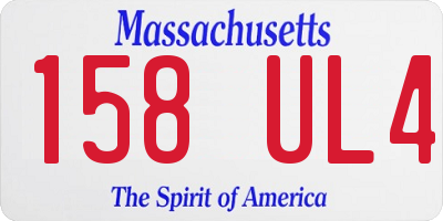 MA license plate 158UL4