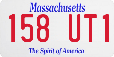 MA license plate 158UT1