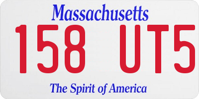 MA license plate 158UT5