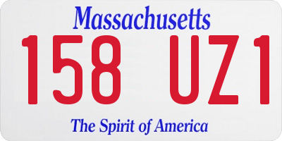 MA license plate 158UZ1